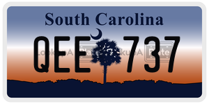 QEE737  license plate in SC