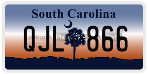 QJL866  license plate in SC
