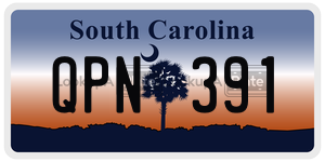 QPN391  license plate in SC