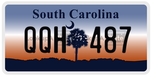QQH487  license plate in SC