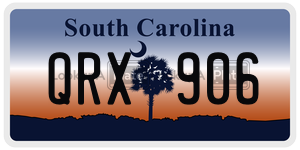 QRX906  license plate in SC