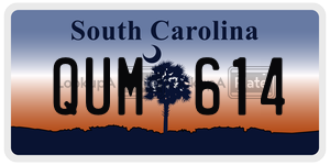 QUM614 license plate in South Carolina