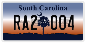 RA2004  license plate in SC