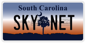 SKYNET  license plate in SC