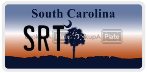 SRT license plate in South Carolina