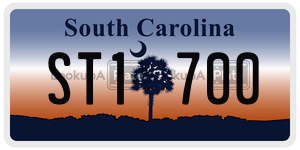 ST1700 license plate in South Carolina