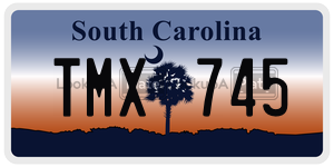 TMX745  license plate in SC