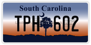 TPH602  license plate in SC