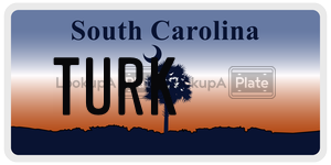 TURK  license plate in SC