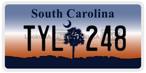 TYL248 license plate in South Carolina