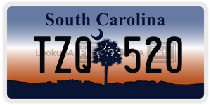 TZQ520  license plate in SC