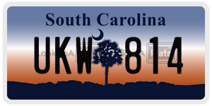 UKW814  license plate in SC
