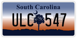 ULC547  license plate in SC