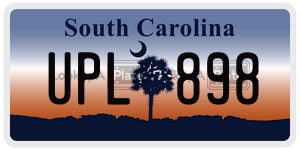 UPL898  license plate in SC