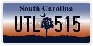 UTL515 license plate in South Carolina