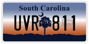 UVR811 license plate in South Carolina