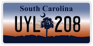 UYL208  license plate in SC