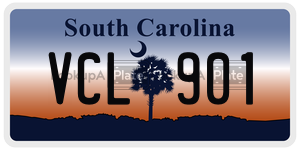 VCL901  license plate in SC
