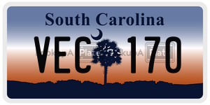 VEC170  license plate in SC