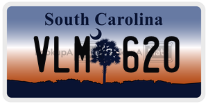 VLM620 license plate in South Carolina