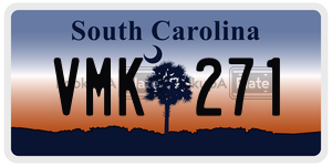 VMK271 license plate in South Carolina