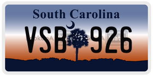 VSB926  license plate in SC