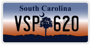 VSP620 license plate in South Carolina