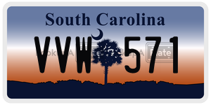 VVW571  license plate in SC