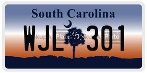 WJL301 license plate in South Carolina