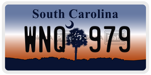 WNQ979  license plate in SC