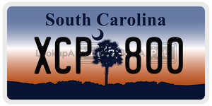 XCP800  license plate in SC