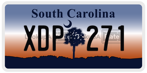 XDP271  license plate in SC