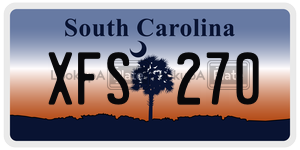 XFS270 license plate in South Carolina