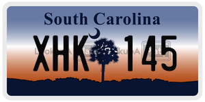 XHK145 license plate in South Carolina