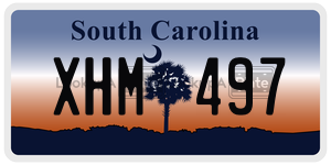 XHM497 license plate in South Carolina