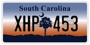 XHP453 license plate in South Carolina