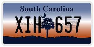 XIH657 license plate in South Carolina