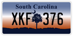 XKF376  license plate in SC