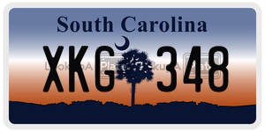 XKG348  license plate in SC