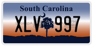 XLV997 license plate in South Carolina