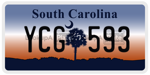 YCG593  license plate in SC