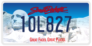 10L827  license plate in SD