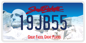 19JB55  license plate in SD