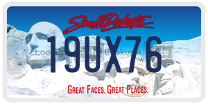 19UX76  license plate in SD