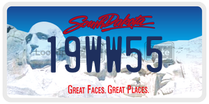 19WW55  license plate in SD