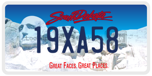 19XA58  license plate in SD