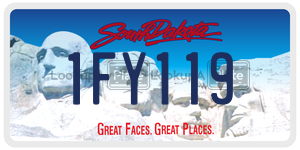 1FY119  license plate in SD