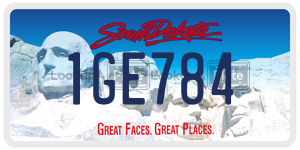 1GE784  license plate in SD