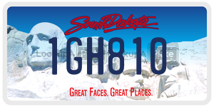 1GH810 license plate in South Dakota