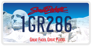 1GR286  license plate in SD